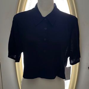 Kelly Rowland for Just-Fab Navy Cropped Top XL